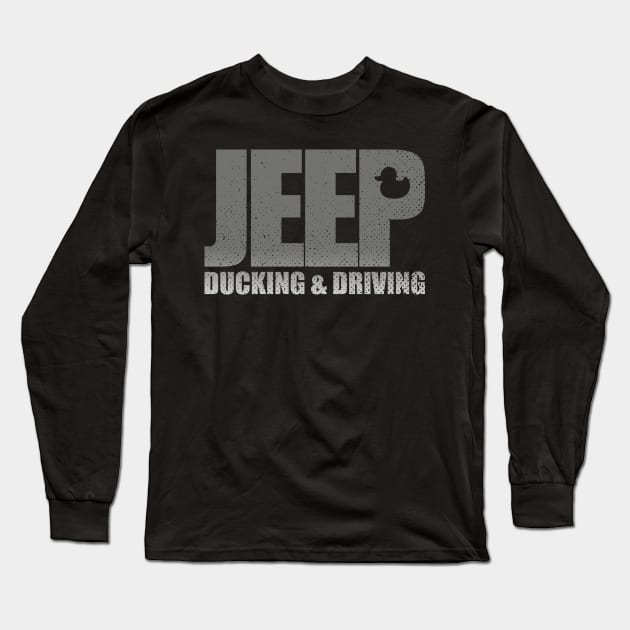 Jeep ducking driving Long Sleeve T-Shirt by Cuteepi